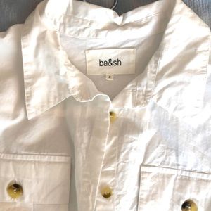 BA&SH. EUC WHITE SAFARI BLOUSE